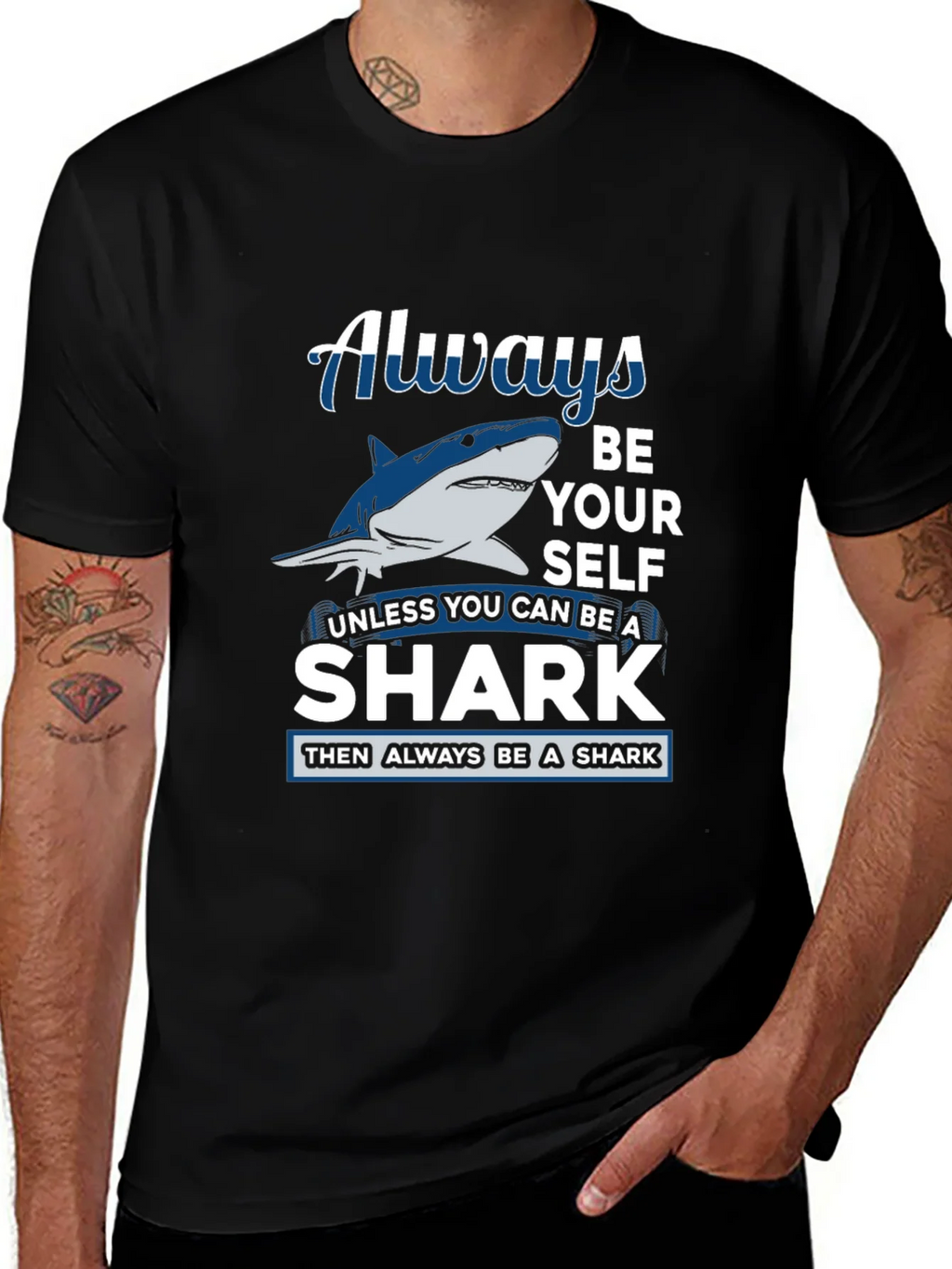 Always Be Yourself Shark Graphic Tee product image 1