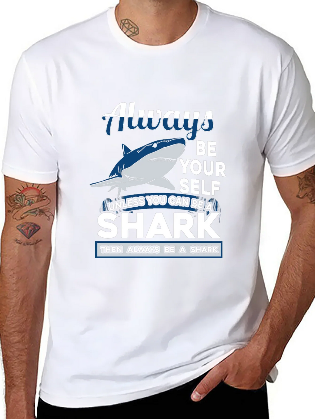 Always Be Yourself Shark Graphic Tee product image 7