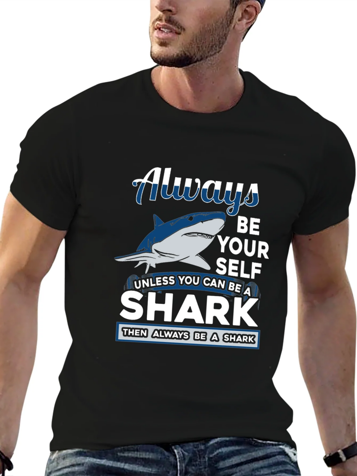 Always Be Yourself Shark Graphic Tee product image 6