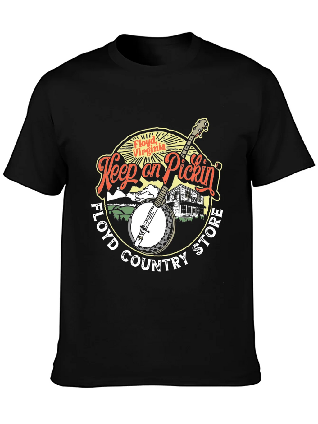 Floyd Virginia Keep on Pickin Black T-Shirt product image 3