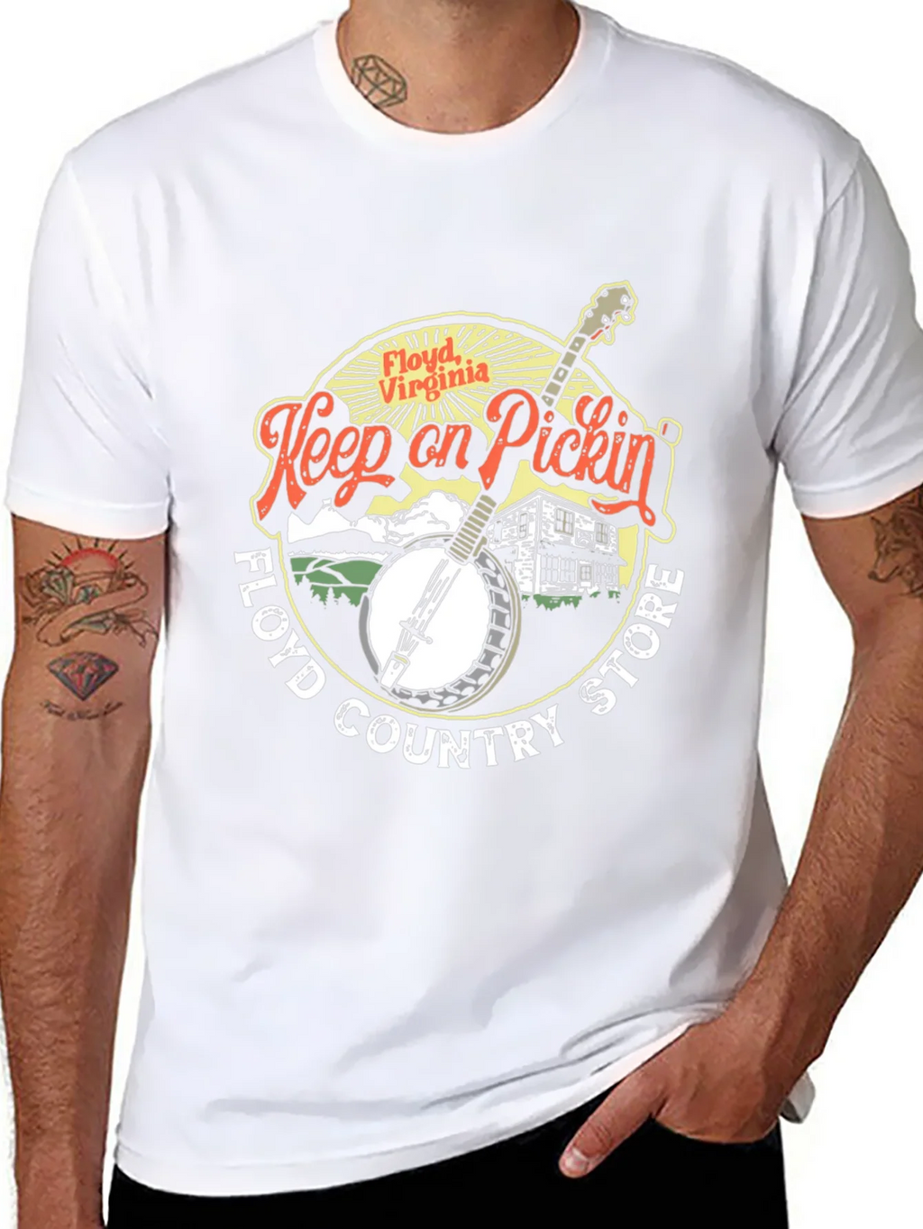 Floyd Virginia Keep on Pickin Black T-Shirt product image 7