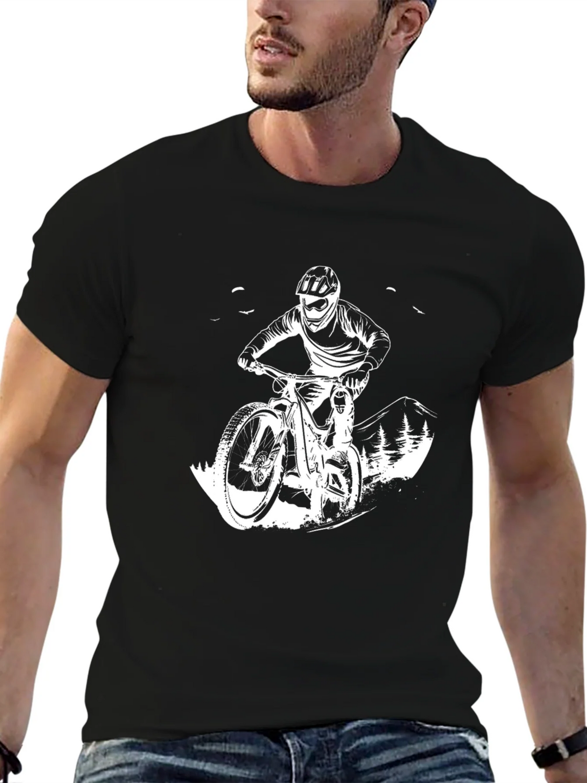 Mountain Bike Rider Graphic T-Shirt product image 6