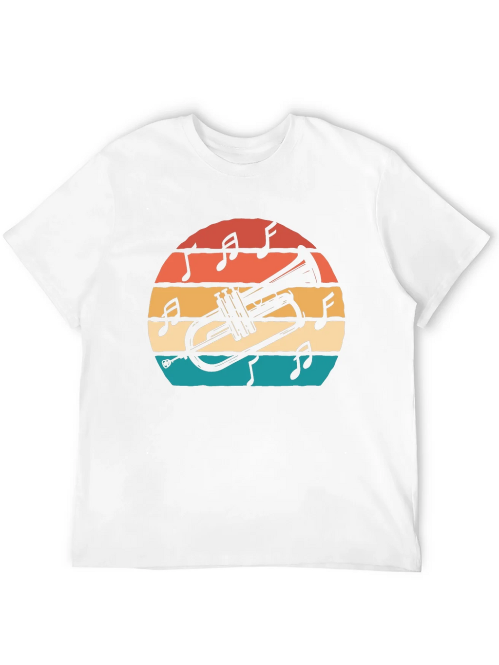 Retro Trumpet Sunset Graphic T-Shirt product image 11