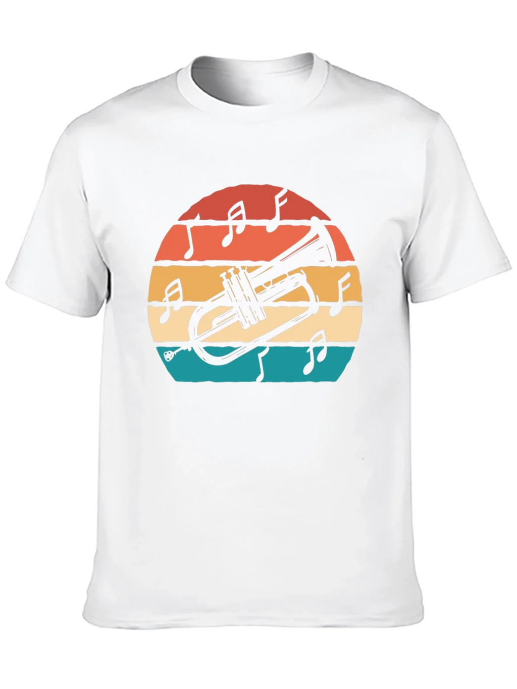 Retro Trumpet Sunset Graphic T-Shirt product image 9