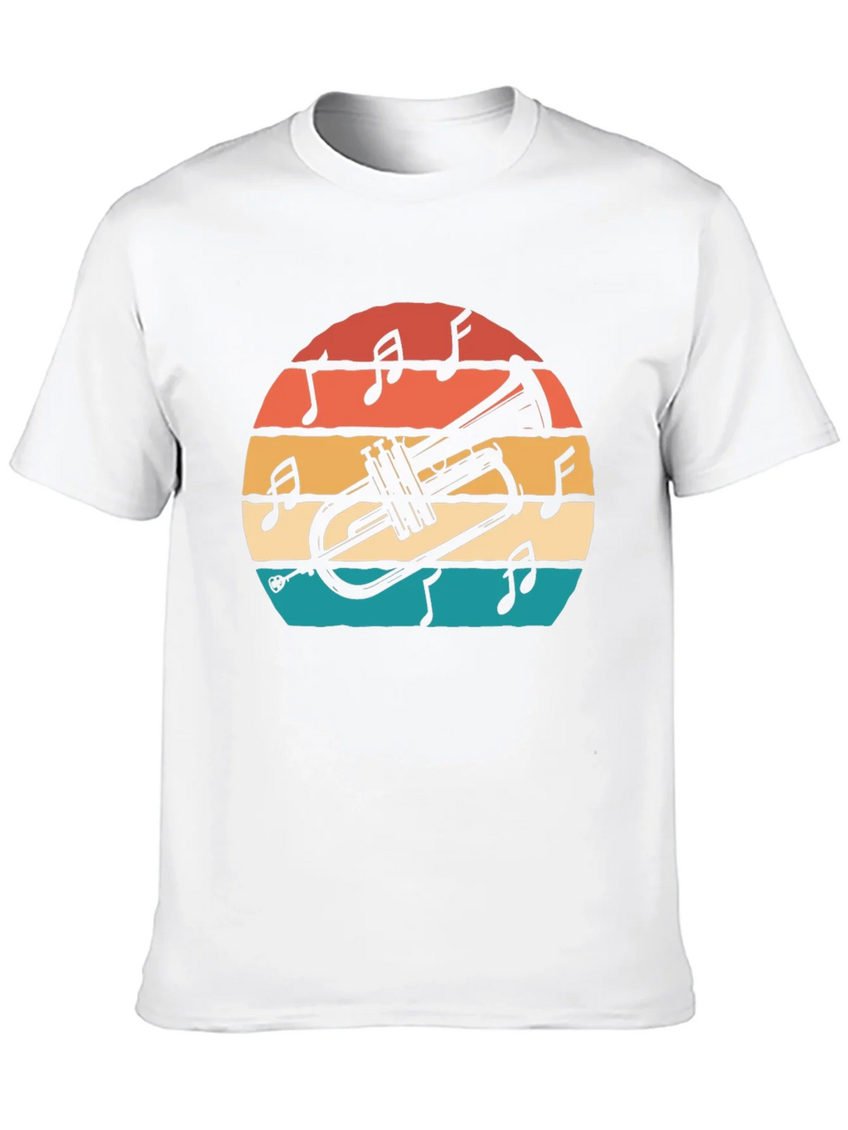 Retro Trumpet Sunset Graphic T-Shirt product image 9