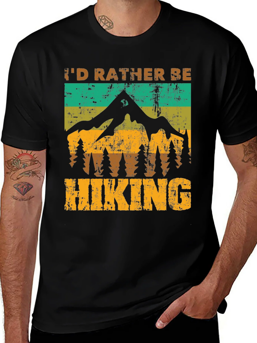Id Rather Be Hiking T-Shirt - Nature Adventure Tee product image 1