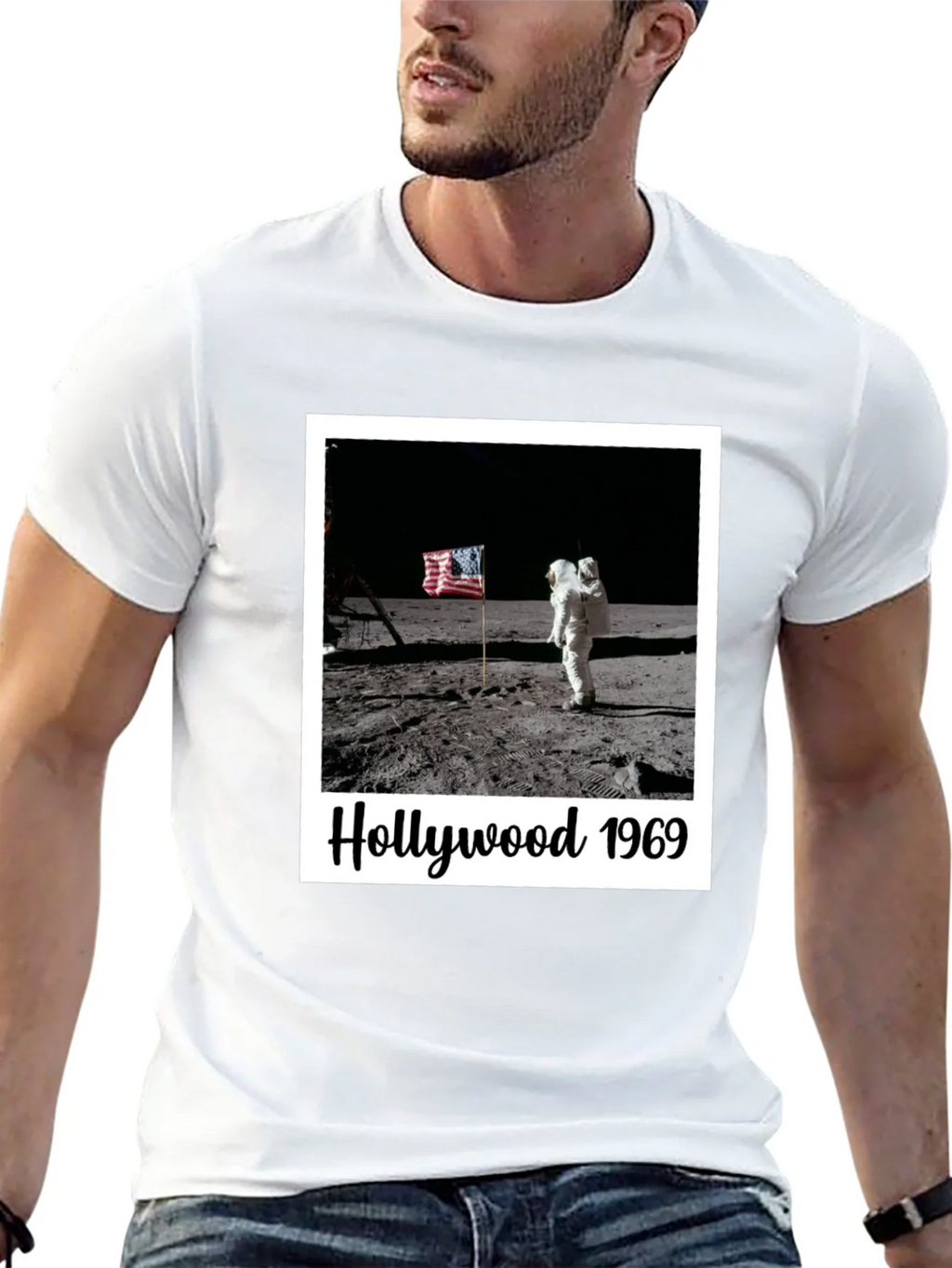 Hollywood 1969 Moon Landing Black T-Shirt product image 12