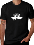 Beard Season Black T-Shirt - Mens Novelty Tee product image 1