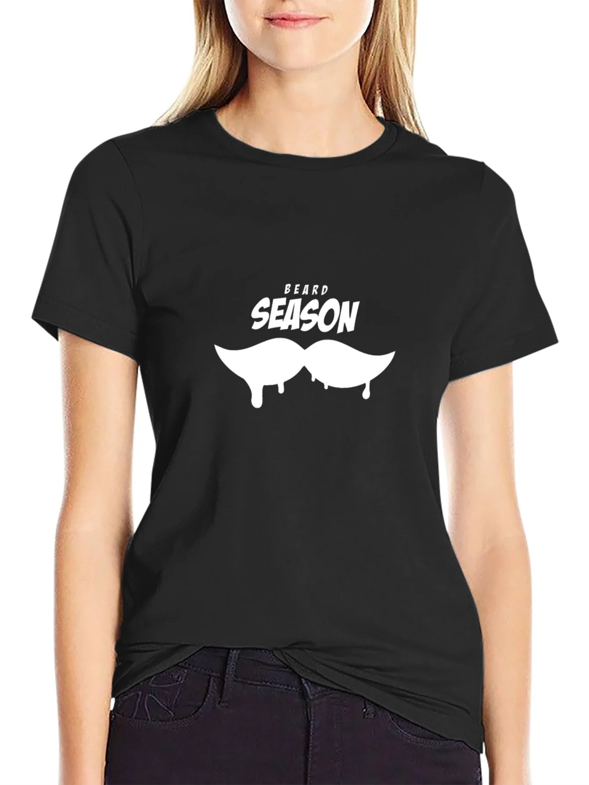 Beard Season Black T-Shirt - Mens Novelty Tee product image 2