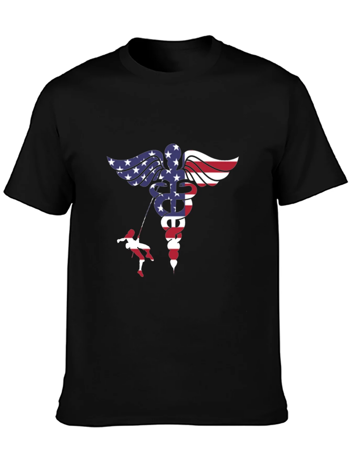 American Flag Medical Symbol T-Shirt product image 3