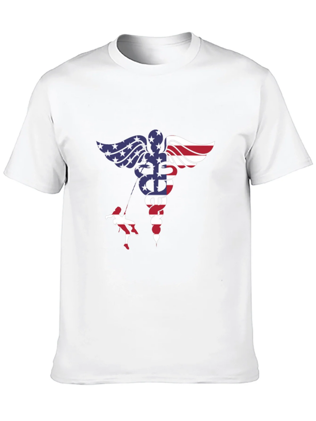 American Flag Medical Symbol T-Shirt product image 7