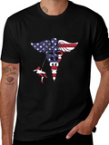 American Flag Medical Symbol T-Shirt product image 1