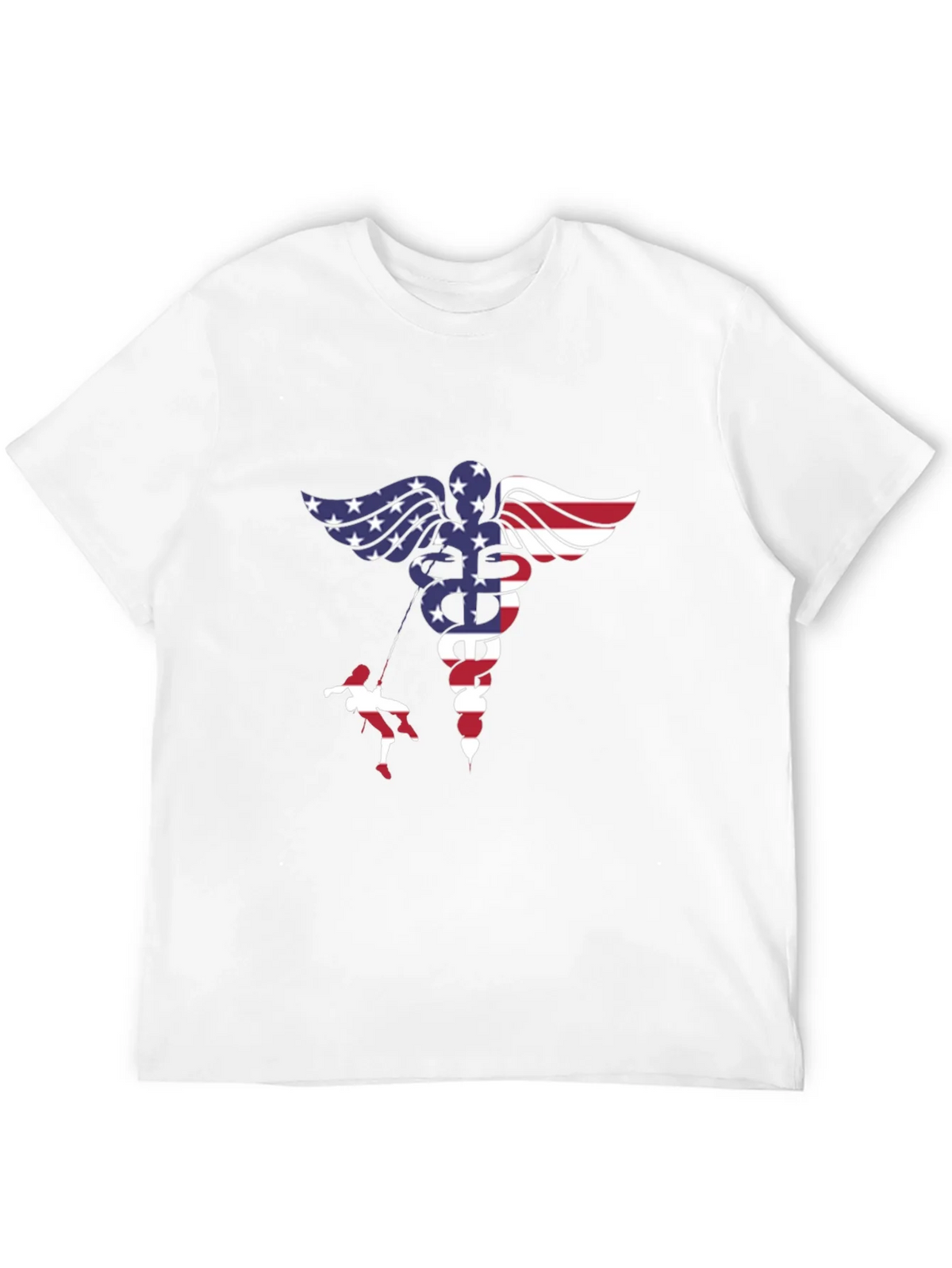 American Flag Medical Symbol T-Shirt product image 9