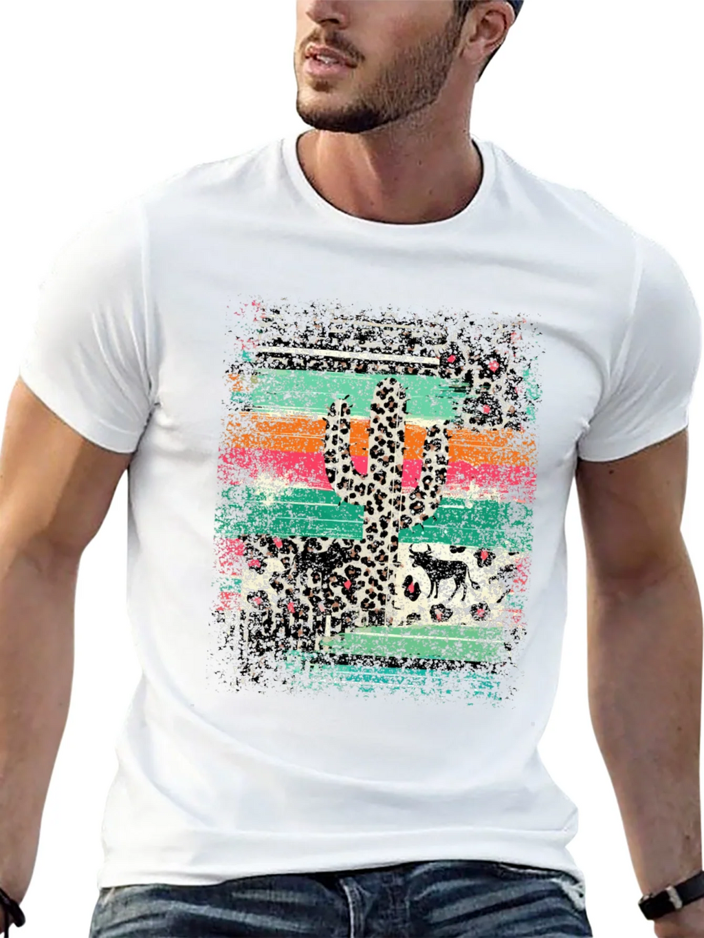 Desert Leopard Cactus Graphic Tee product image 12