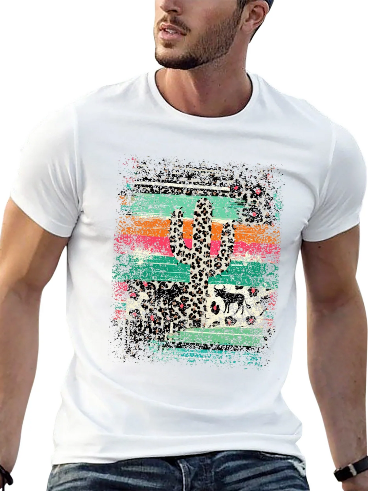 Desert Leopard Cactus Graphic Tee product image 12