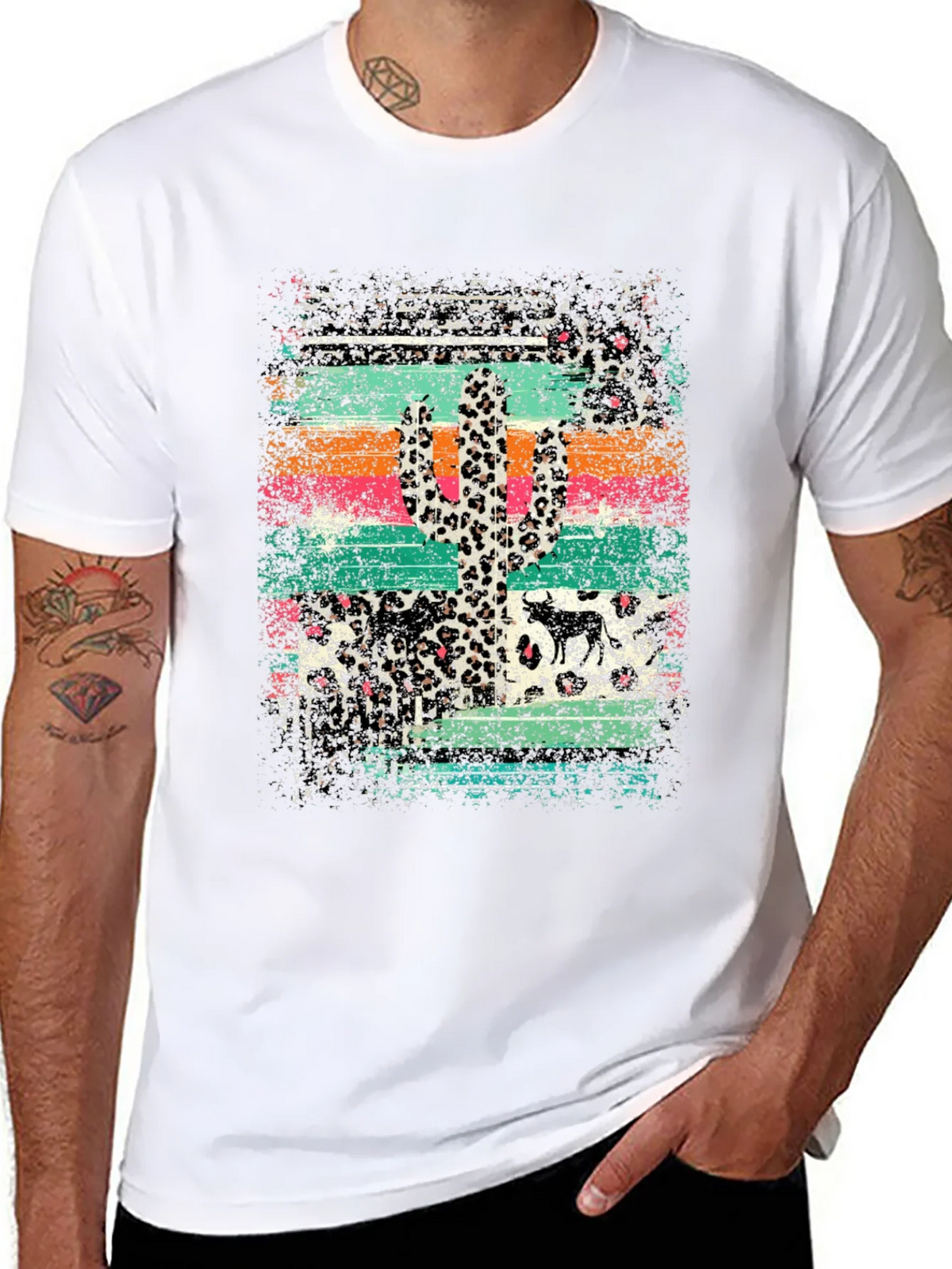 Desert Leopard Cactus Graphic Tee product image 7