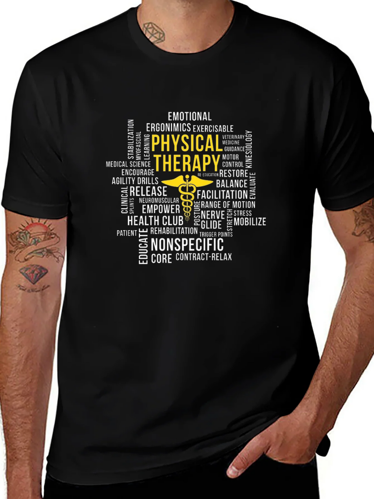 Physical Therapy Word Art T-Shirt product image 1