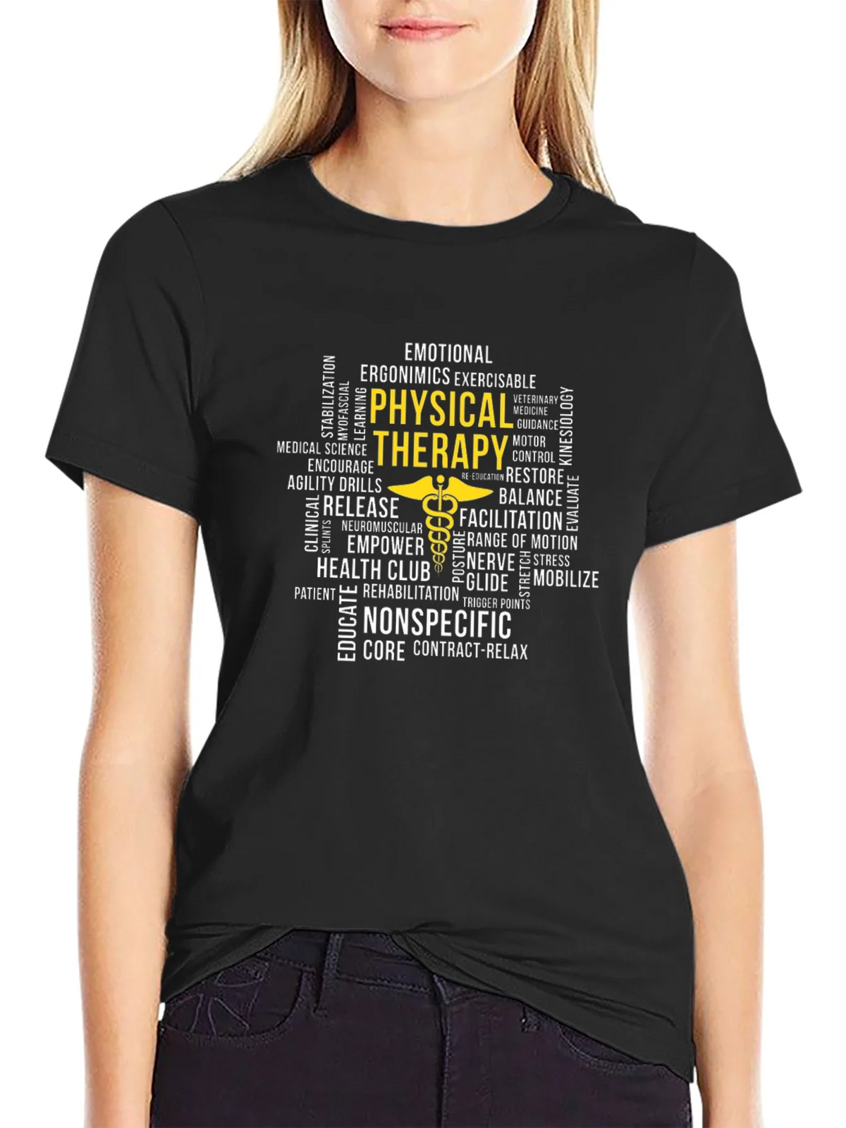 Physical Therapy Word Art T-Shirt product image 2