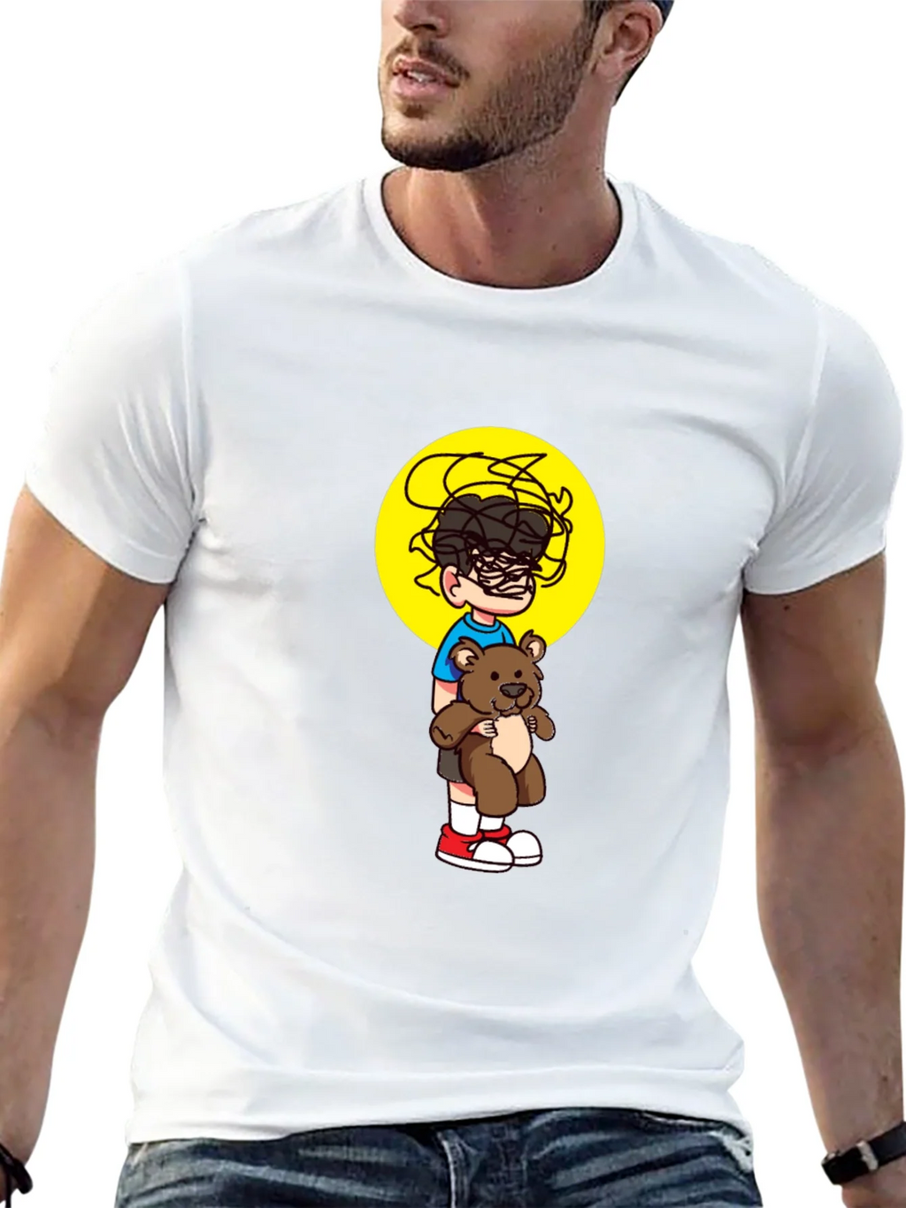 Boy with Teddy Graphic Tee product image 10