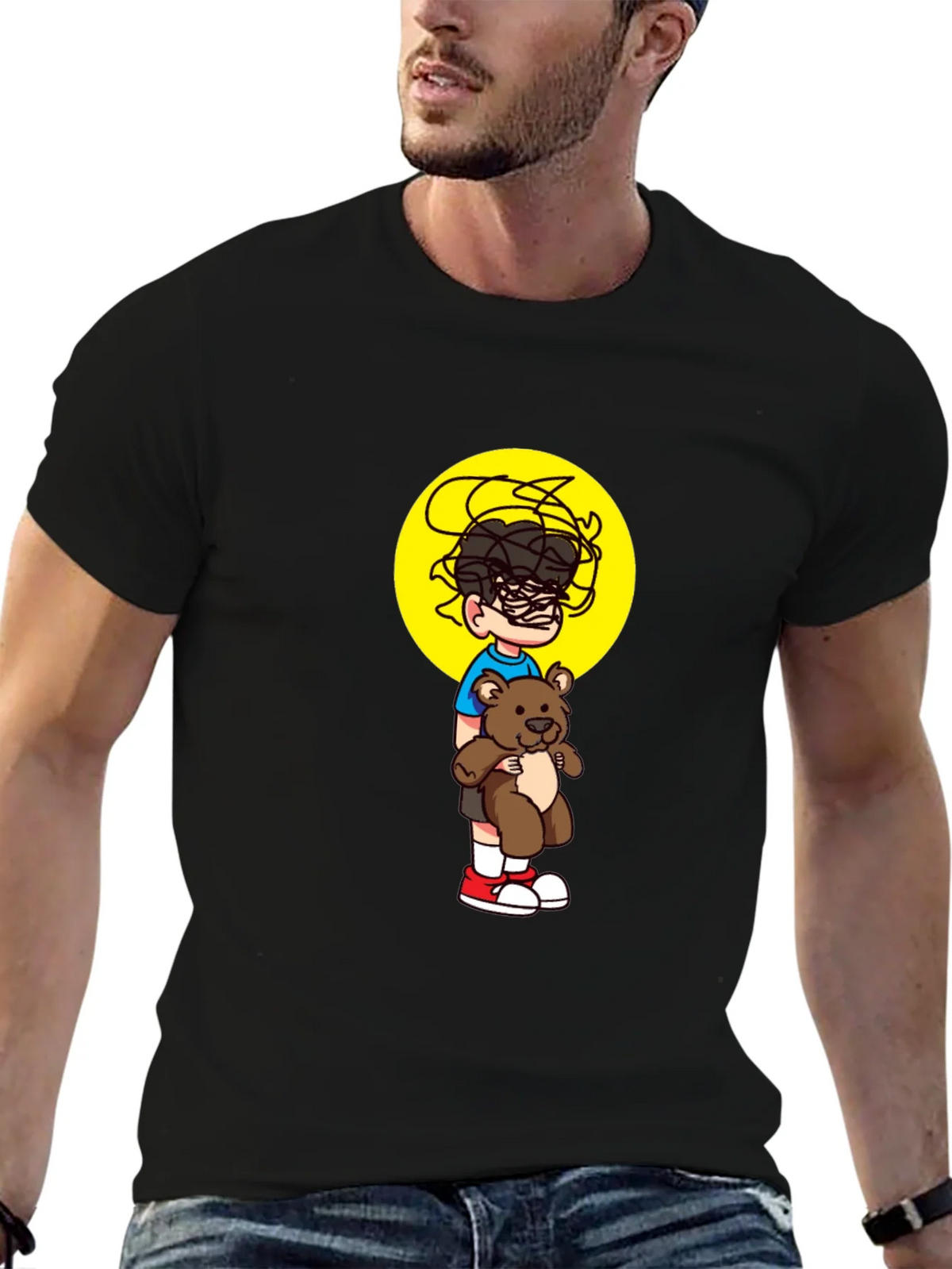 Boy with Teddy Graphic Tee product image 6