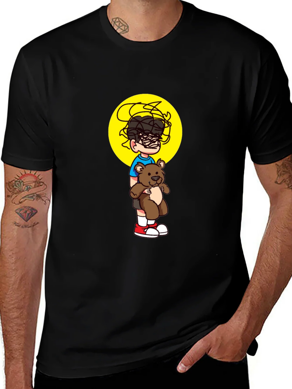 Boy with Teddy Graphic Tee product image 1