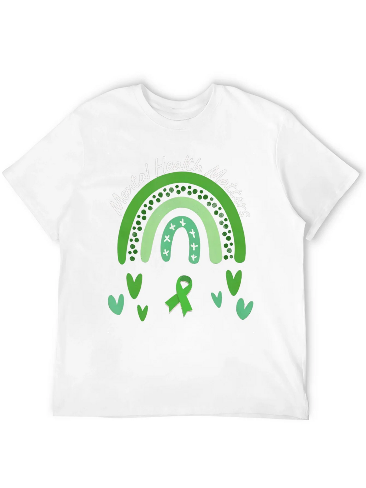 Mental Health Matters Green Rainbow T-Shirt product image 11