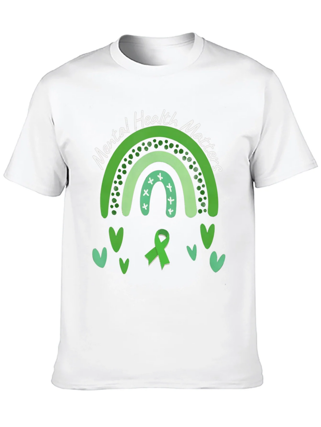 Mental Health Matters Green Rainbow T-Shirt product image 9