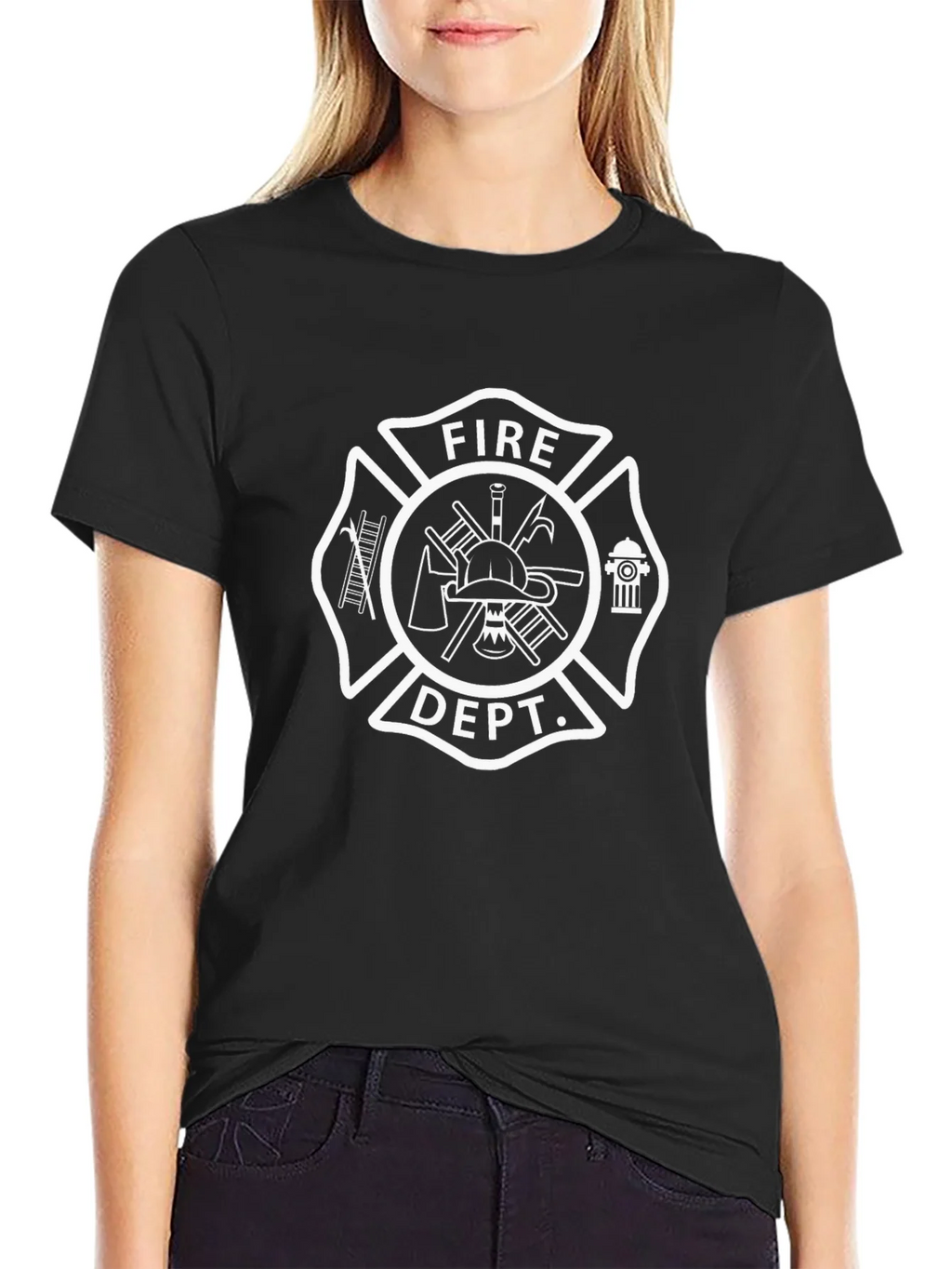 Fire Department Maltese Cross Graphic T-Shirt product image 2