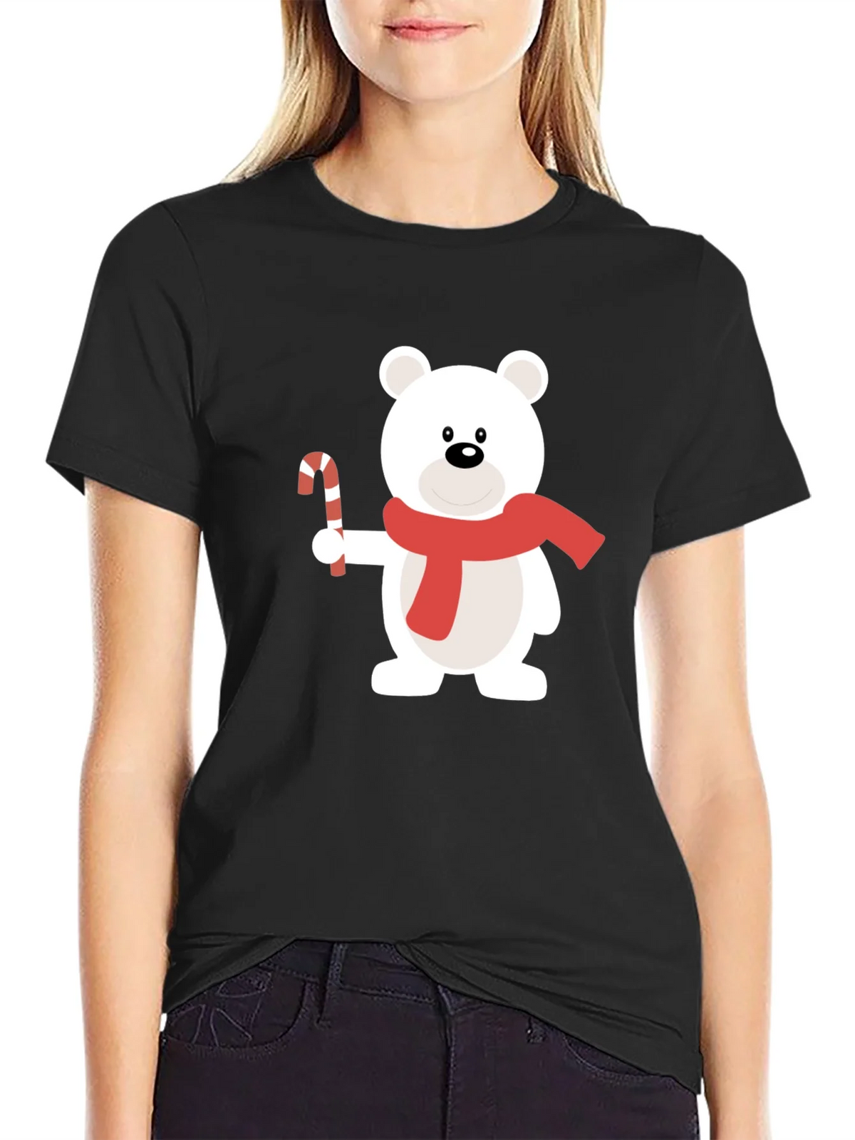 Festive Bear Graphic Tee - Holiday Style product image 2