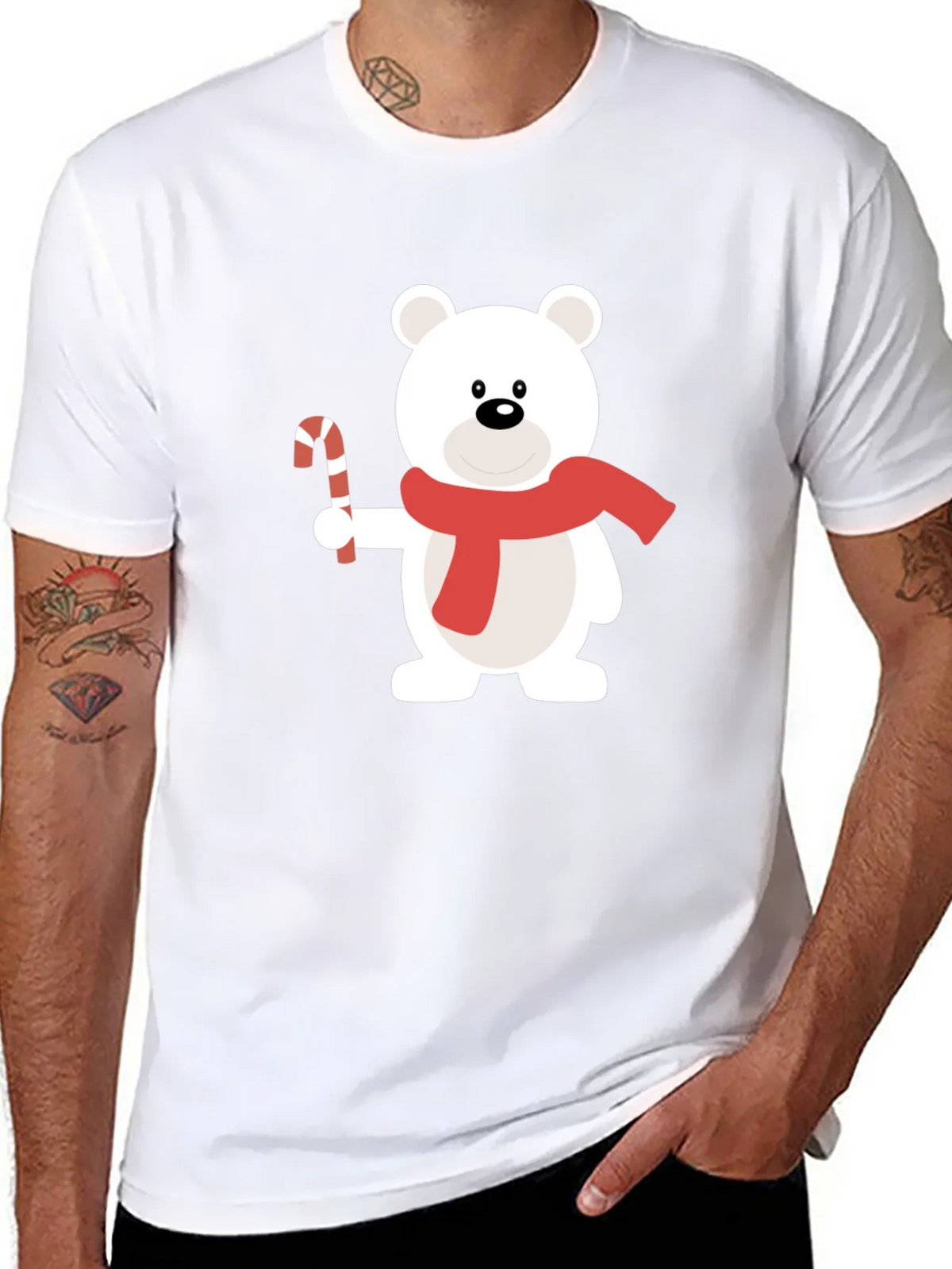 Festive Bear Graphic Tee - Holiday Style product image 7