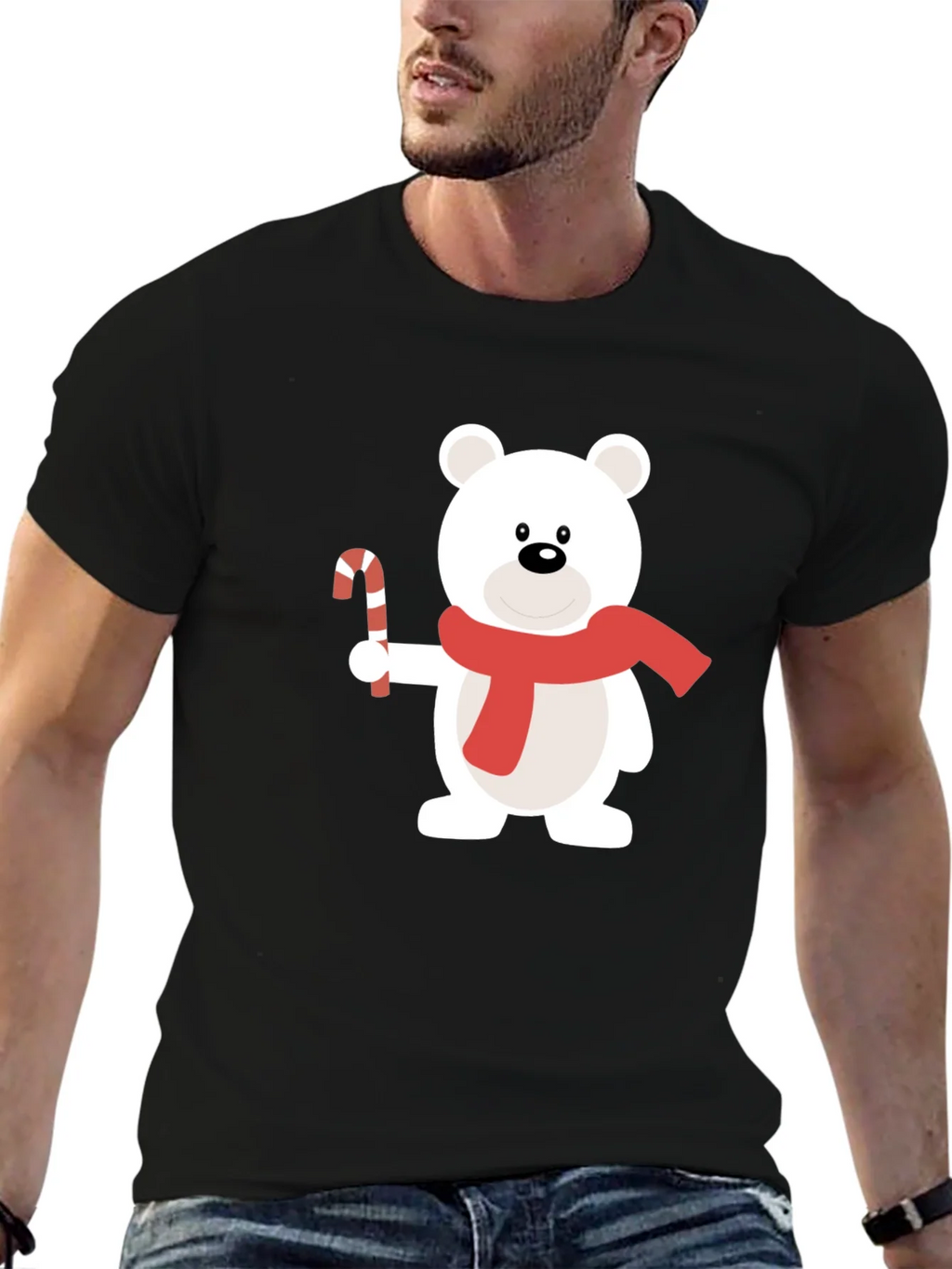 Festive Bear Graphic Tee - Holiday Style product image 6