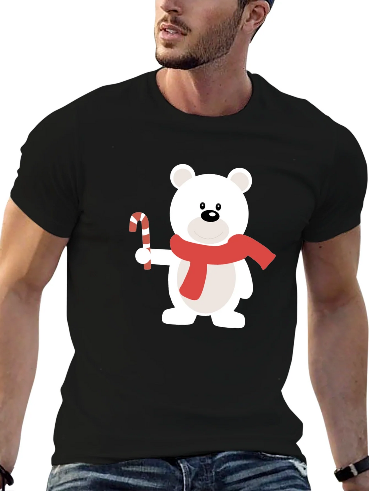 Festive Bear Graphic Tee - Holiday Style product image 6