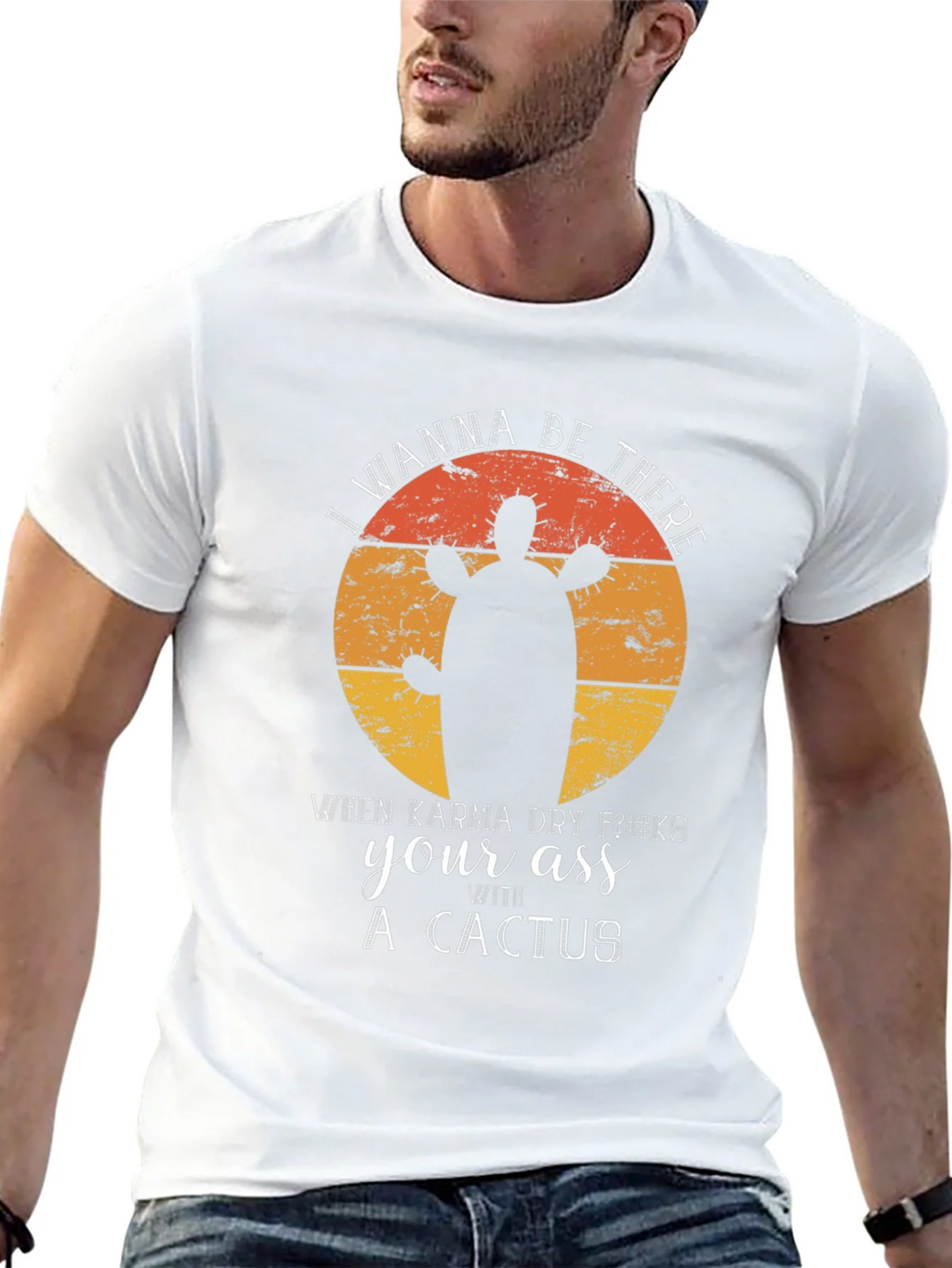 Karma Cactus Graphic Tee - Funny Sarcastic Novelty T-Shirt product image 12