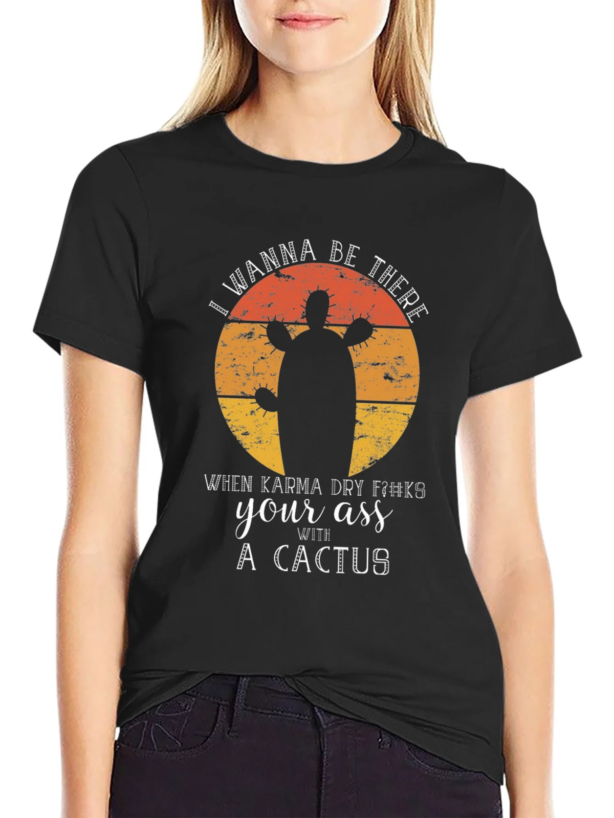 Karma Cactus Graphic Tee - Funny Sarcastic Novelty T-Shirt product image 2