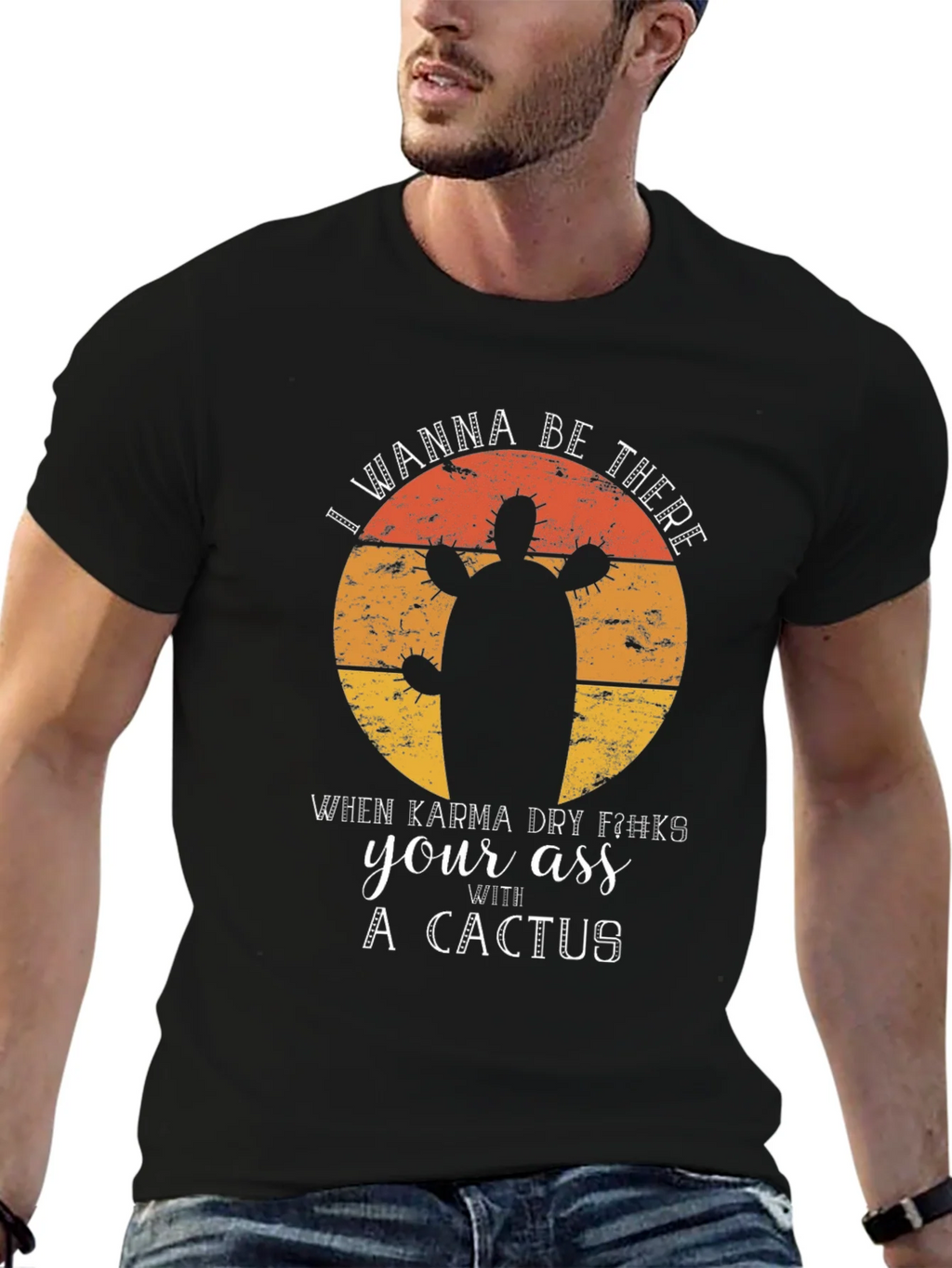 Karma Cactus Graphic Tee - Funny Sarcastic Novelty T-Shirt product image 6