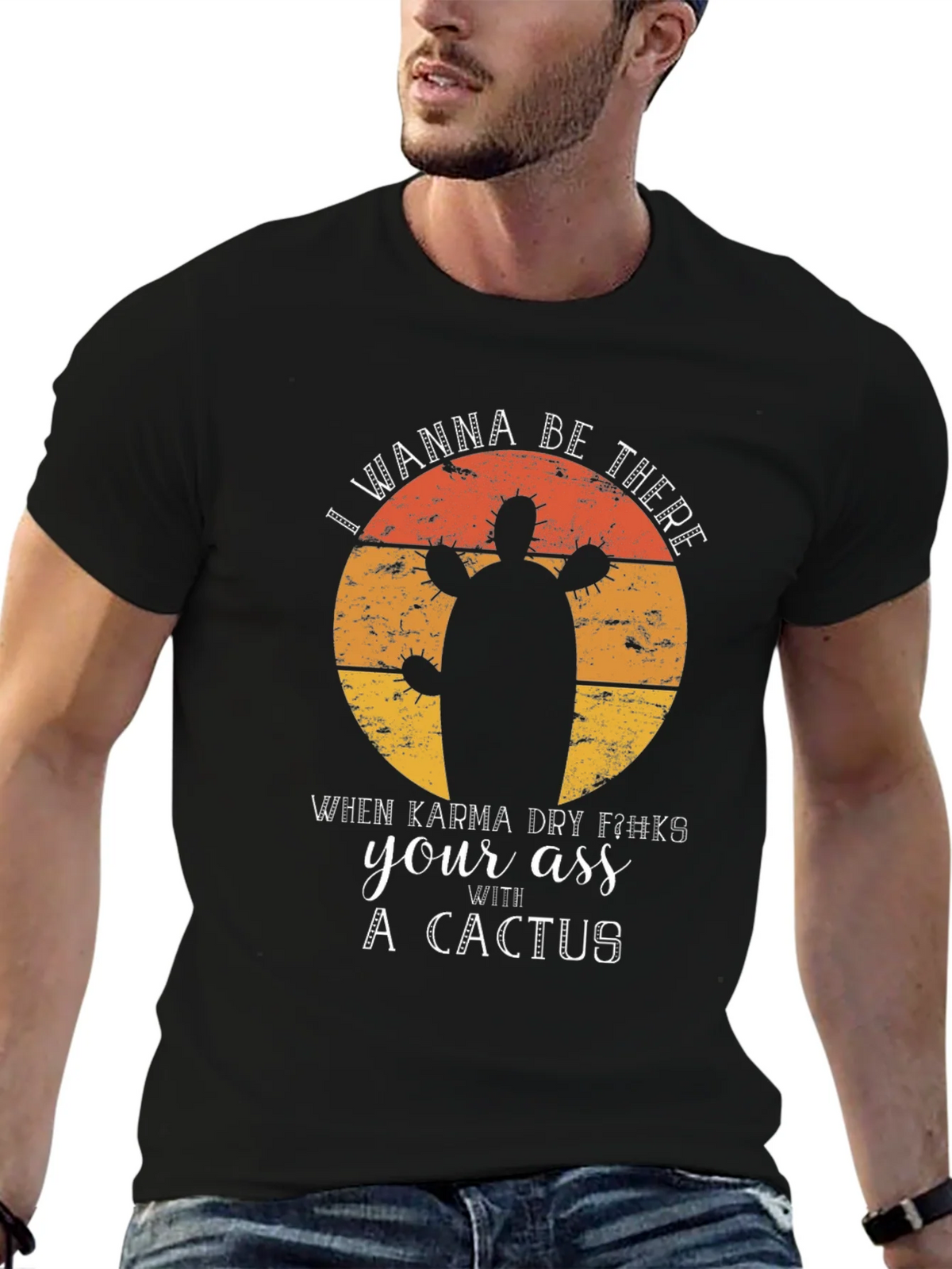 Karma Cactus Graphic Tee - Funny Sarcastic Novelty T-Shirt product image 6