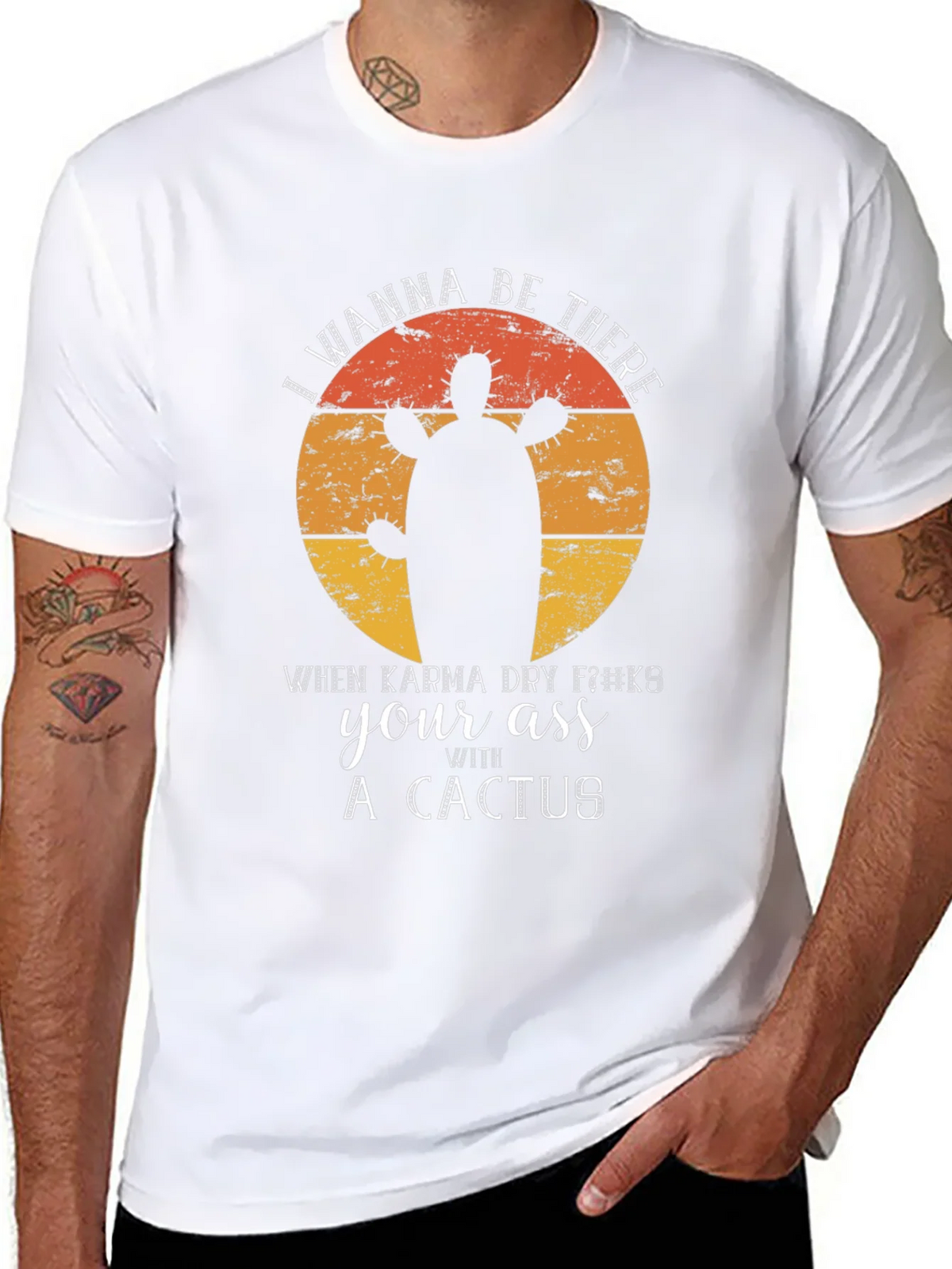 Karma Cactus Graphic Tee - Funny Sarcastic Novelty T-Shirt product image 7