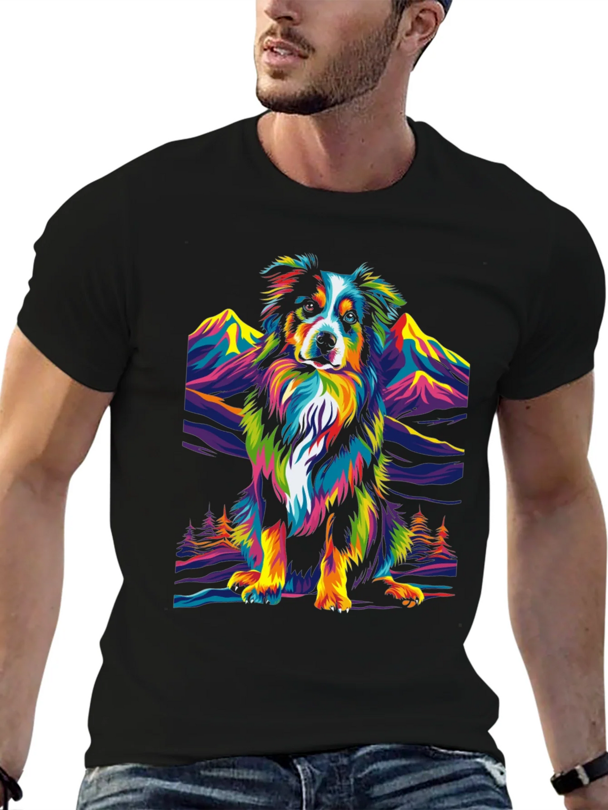 Colorful Dog Graphic Tee product image 6