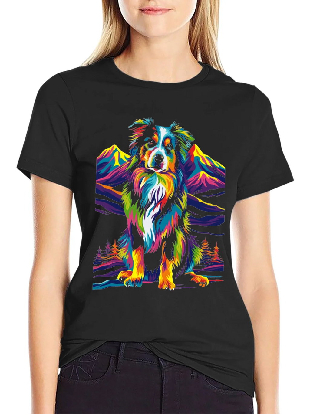 Colorful Dog Graphic Tee product image 2