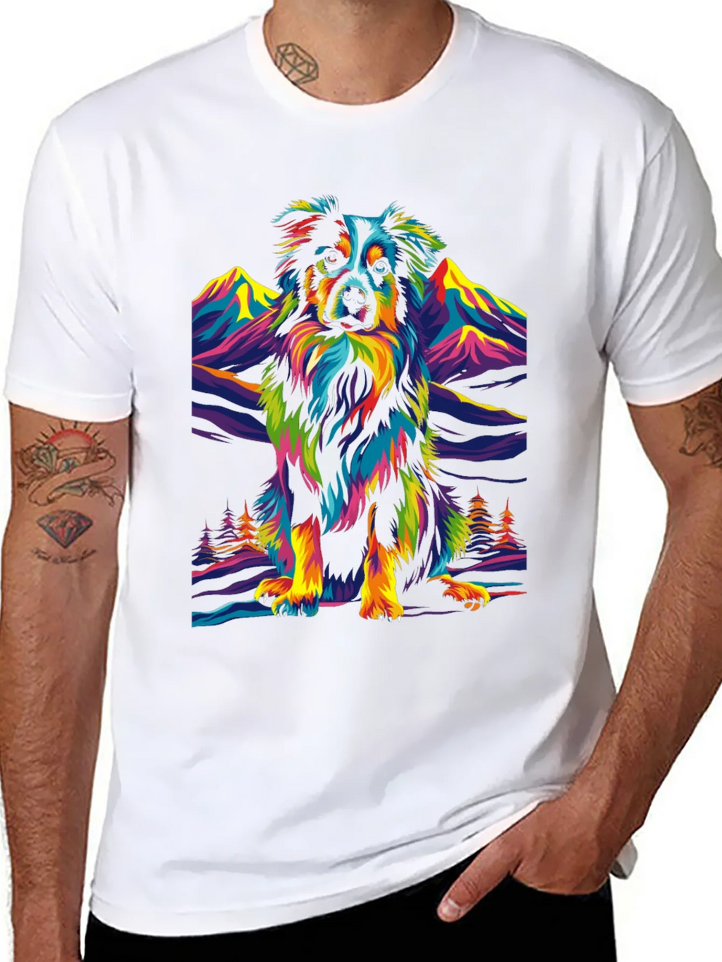 Colorful Dog Graphic Tee product image 7