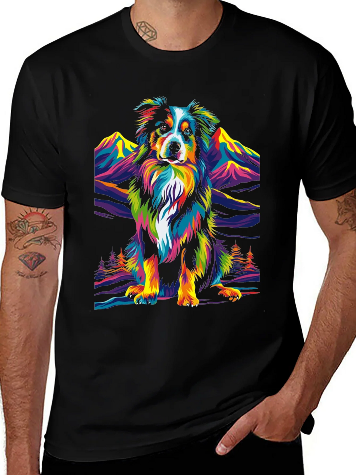 Colorful Dog Graphic Tee product image 1