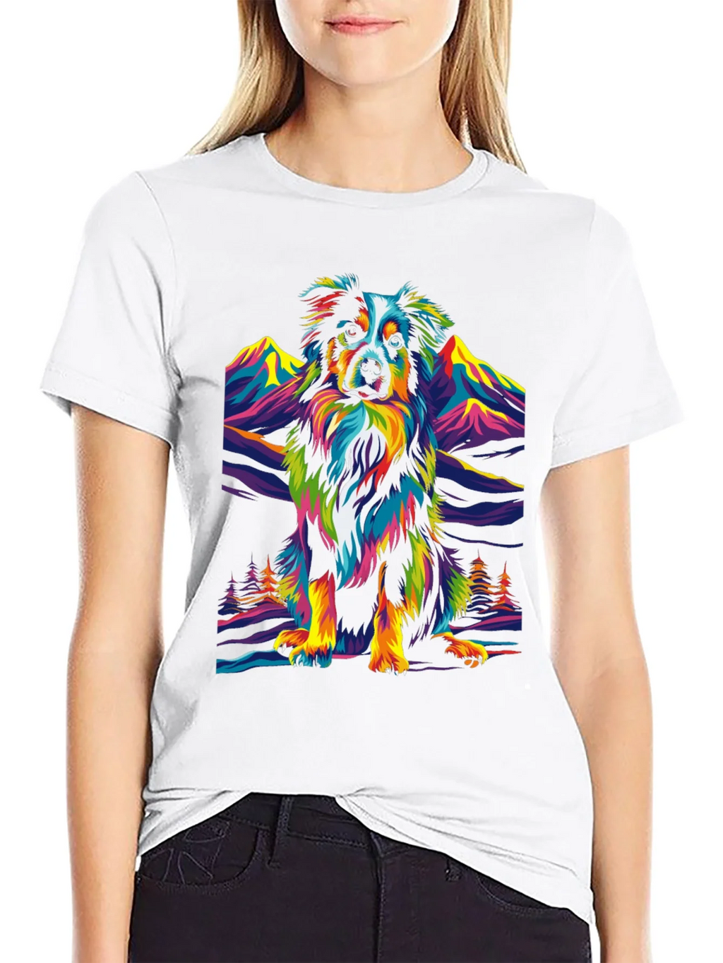 Colorful Dog Graphic Tee product image 8