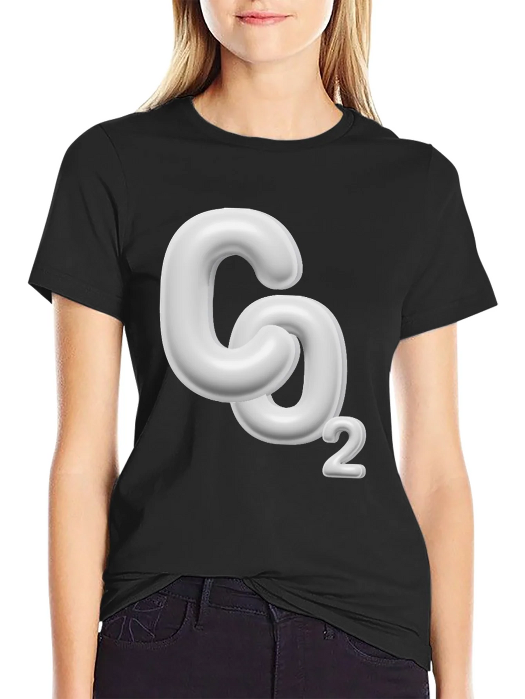 CO2 Molecule Graphic Black T-Shirt product image 2