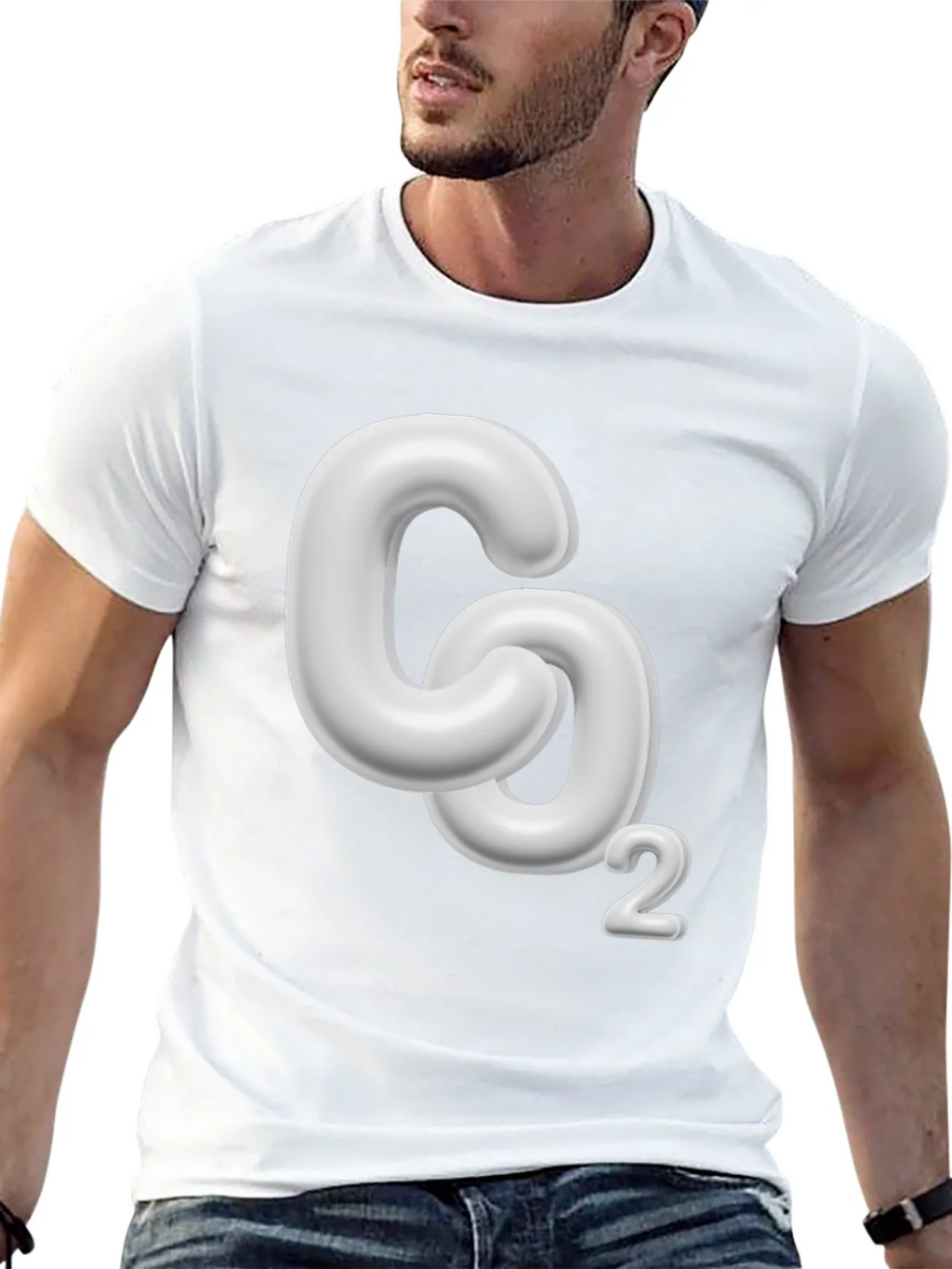 CO2 Molecule Graphic Black T-Shirt product image 12