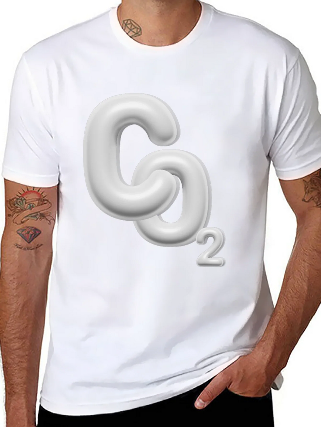 CO2 Molecule Graphic Black T-Shirt product image 7