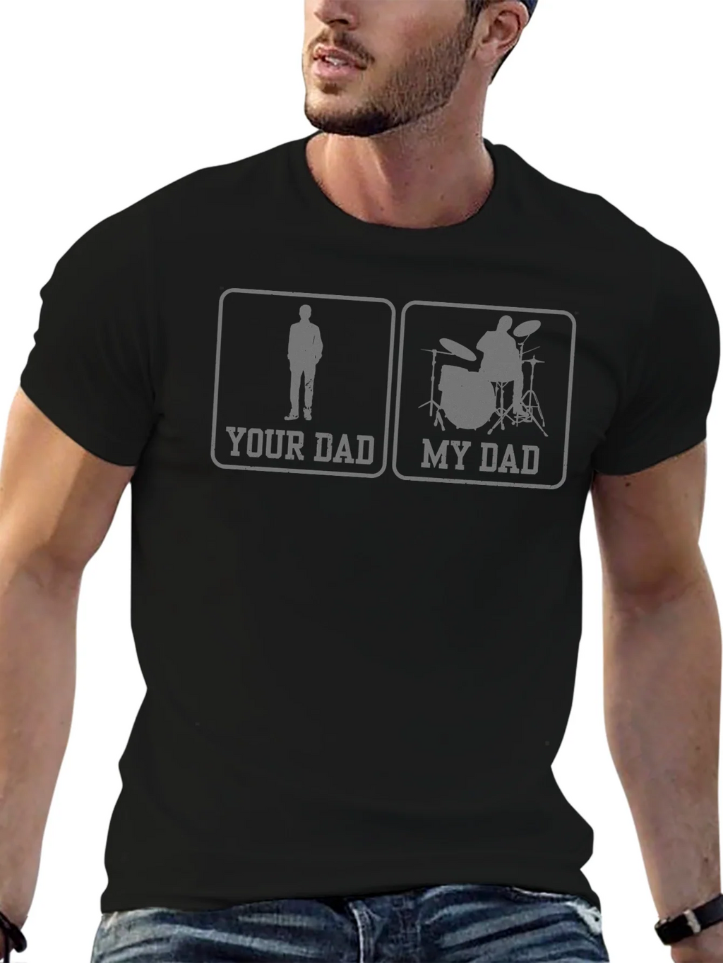 Your Dad My Drummer Graphic Tee - Black product image 6