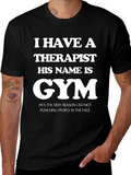 Gym is My Therapist Funny T-Shirt product image 1