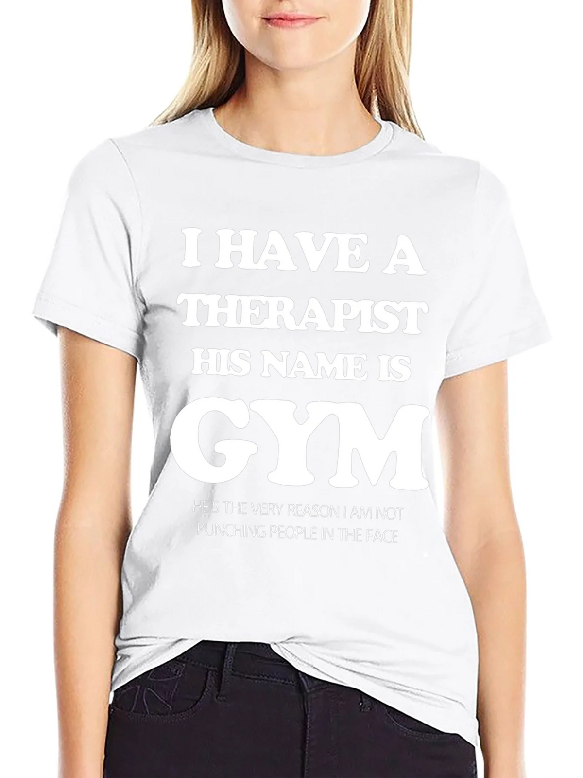 Gym is My Therapist Funny T-Shirt product image 8