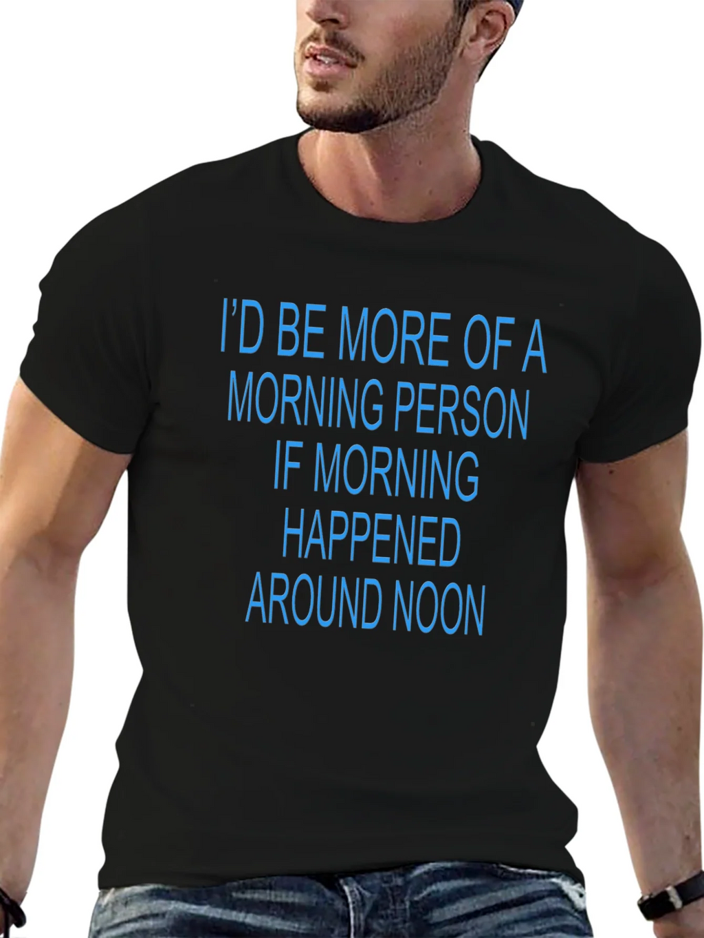 Funny Morning Person T-Shirt - Black Novelty Tee product image 6