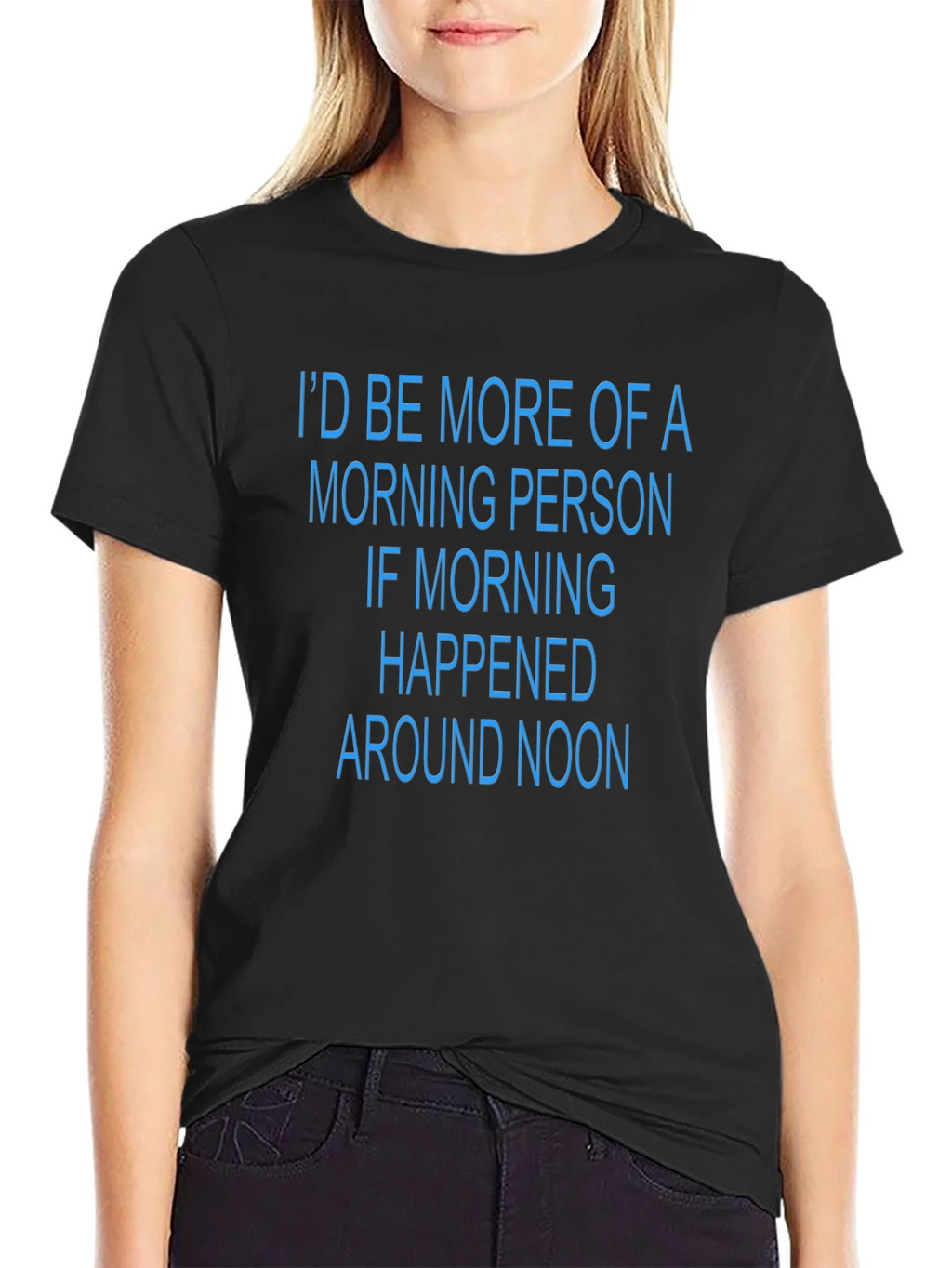 Funny Morning Person T-Shirt - Black Novelty Tee product image 2